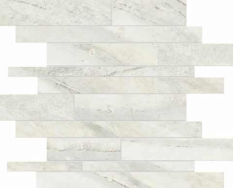 Random Strip Ice Evolution Matte Glazed Porcelain Mosaic