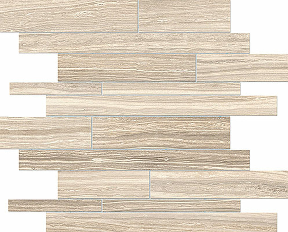 Random Strip Sand Eramosa Matte Glazed Porcelain Mosaic