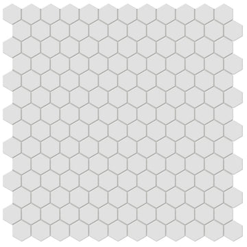 1 In Hexagon Soho Gallery Grey Matte Glazed Porcelain Mosaic
