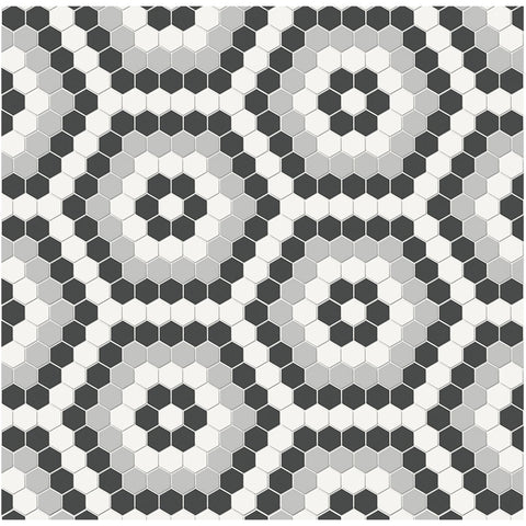 Hexagon Soho Midnight Blend Matte Glazed Porcelain Mosaic