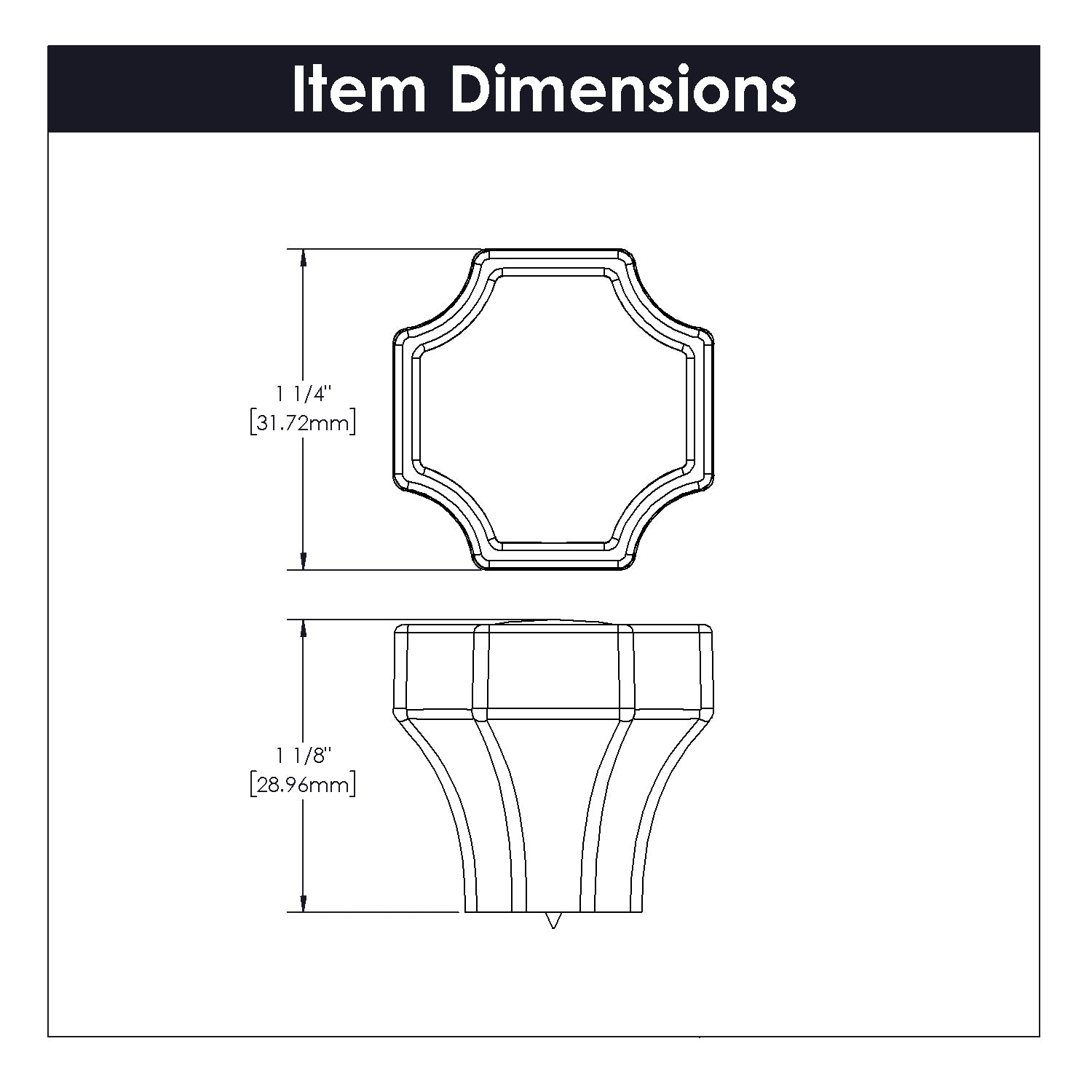 Monarch Collection - Belwith Keeler - Knob, 1-1/4" X 1-1/4" | B076636