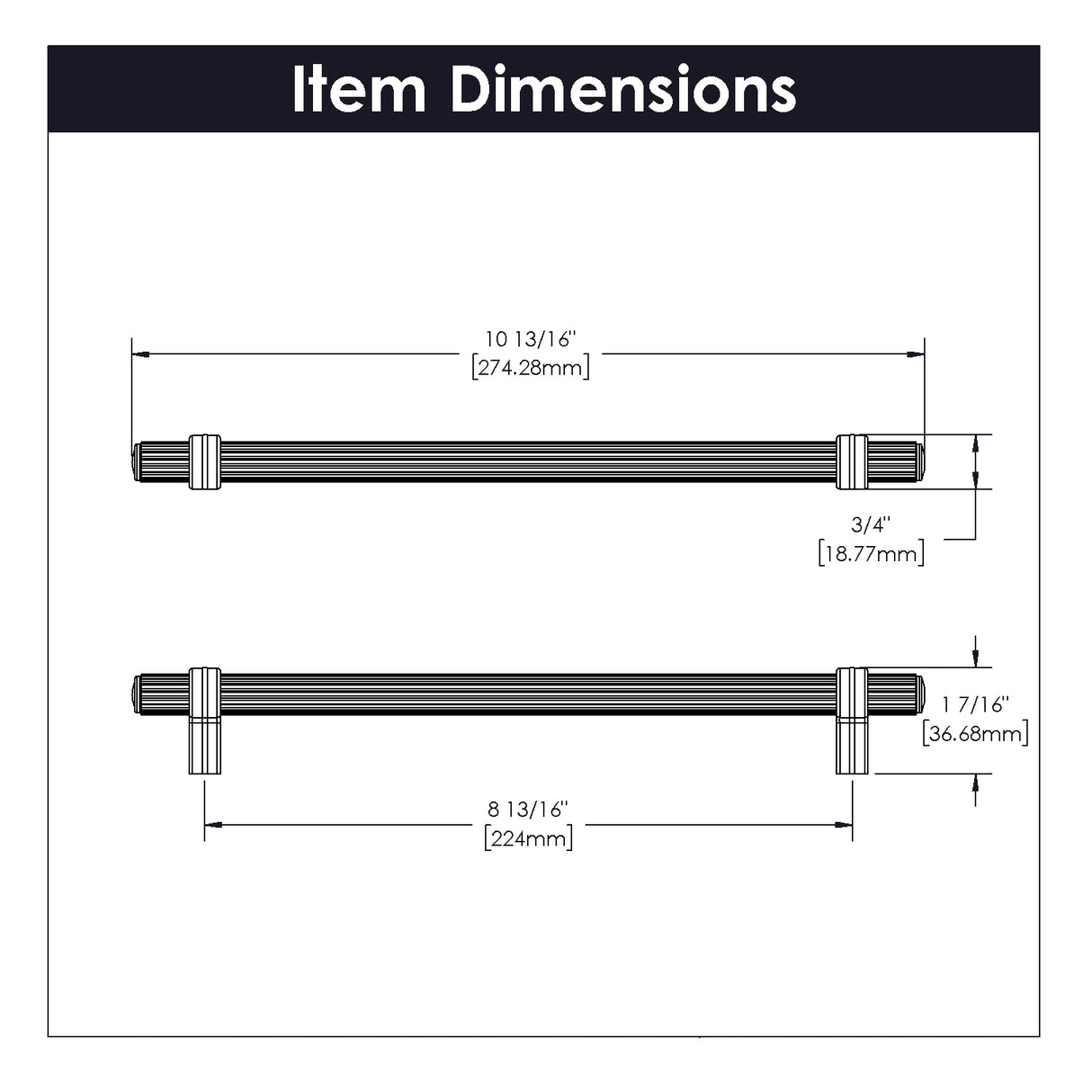Sinclaire Collection - Belwith Keeler - Pull, 224mm C/C | B077053