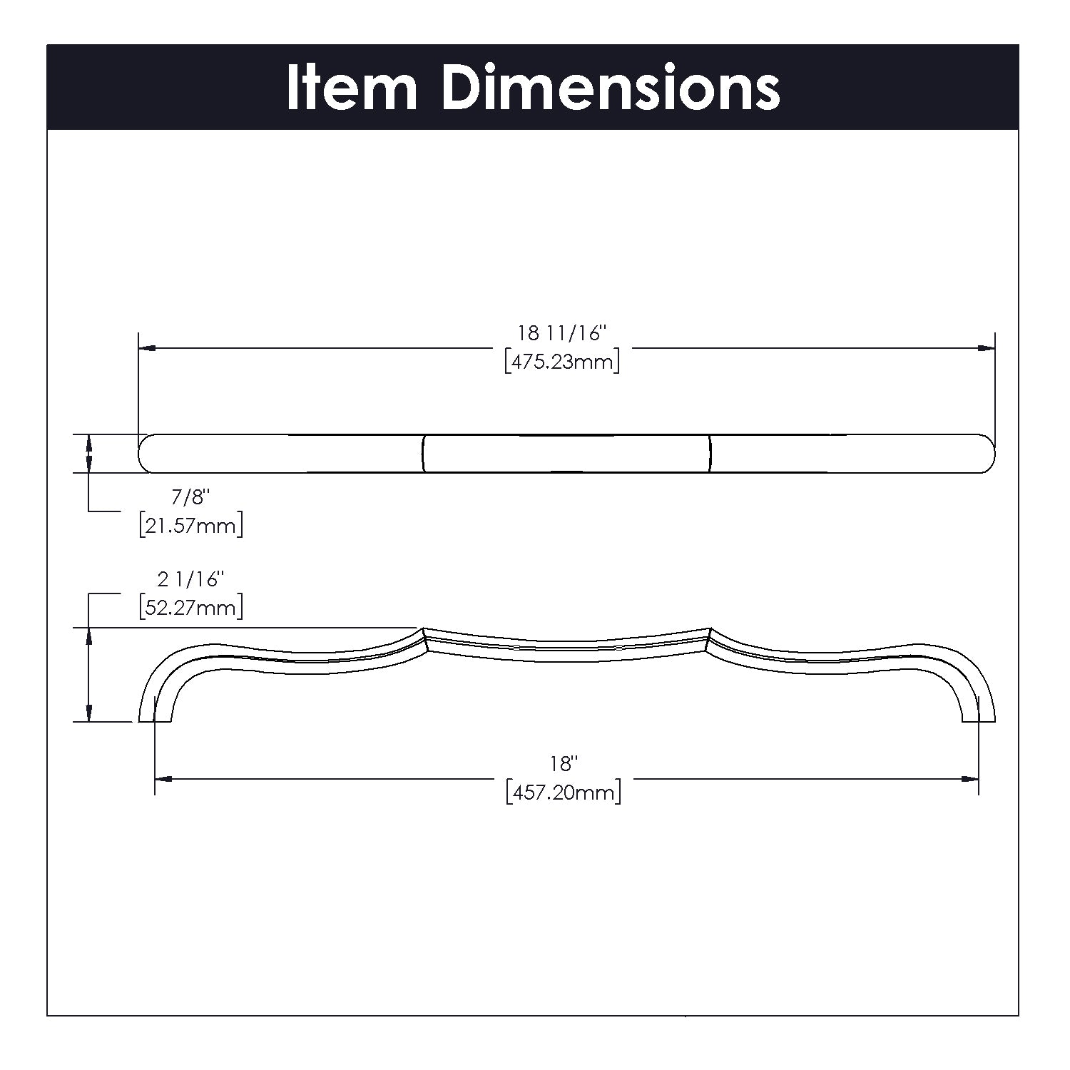 Trellis Collection - Belwith Keeler - Appliance Pull, 18" C/C | B077290