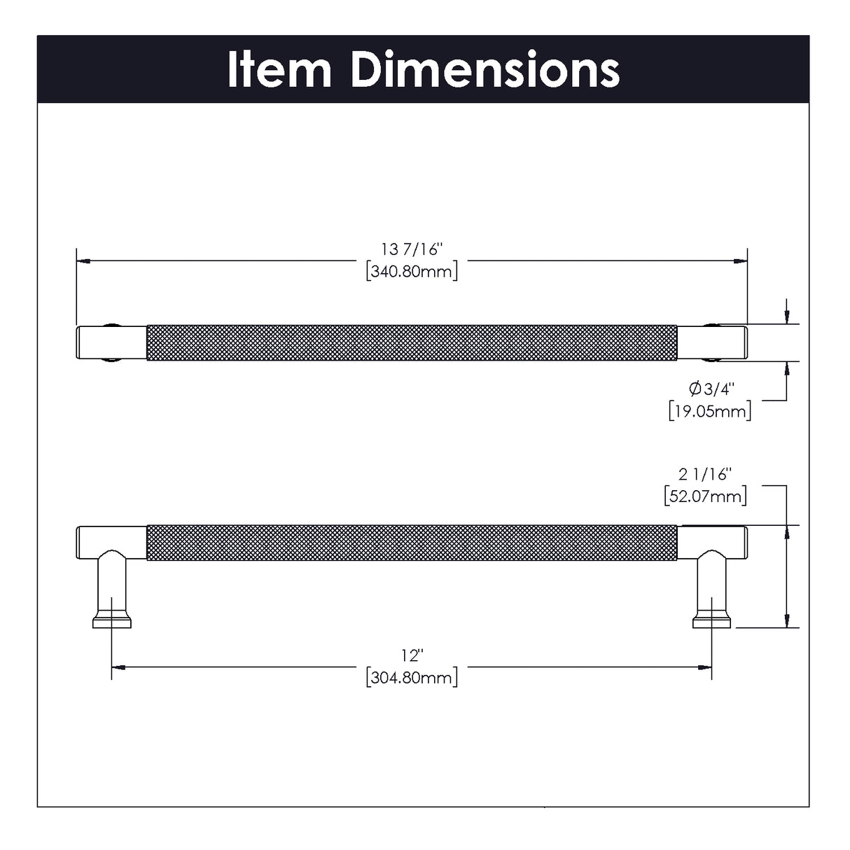 Verge Collection - Belwith Keeler - Appliance Pull, 12" C/C | B079411