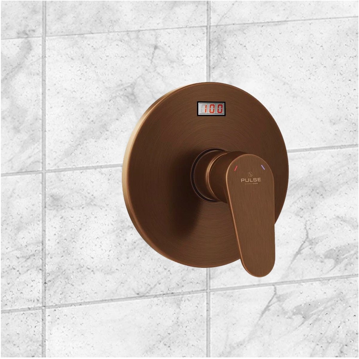 LED TruTemp Pressure Balance Valve W/ Rough-In Valve Trim Kit - 1/2" NPT - Round - Bathroom Plumbing Fixture