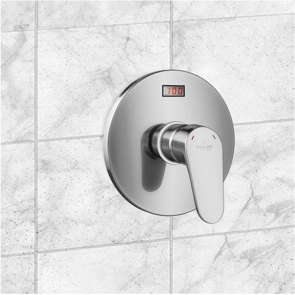 LED TruTemp Pressure Balance Valve W/ Rough-In Valve Trim Kit - 1/2" NPT - Round - Bathroom Plumbing Fixture