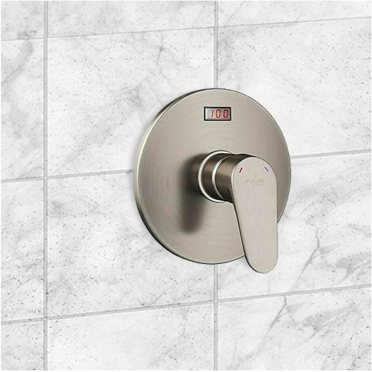 LED TruTemp Pressure Balance Valve W/ Rough-In Valve Trim Kit - 1/2" NPT - Round - Bathroom Plumbing Fixture