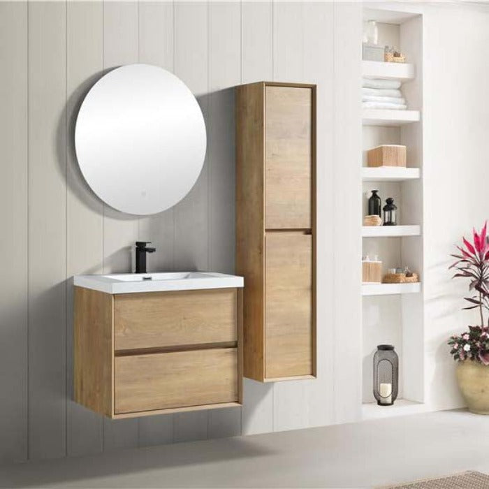 Luxury Kingdom Floating / Wall Mounted Bathroom Vanity With Acrylic Sink, Farmhouse Bath Vanity W/ Storage Cabinet