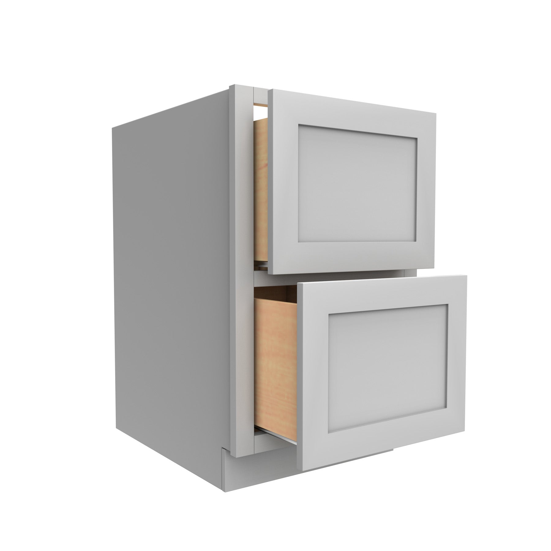 Elegant Dove - 2 Drawer Base Cabinet | 24W x 34.5H x 24D