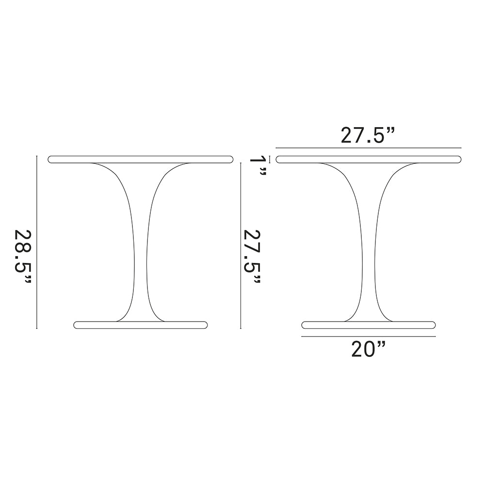 Lippa 28" Round Wood Top Dining Room Table Set - Modern Dining Table Set - BUILDMYPLACE