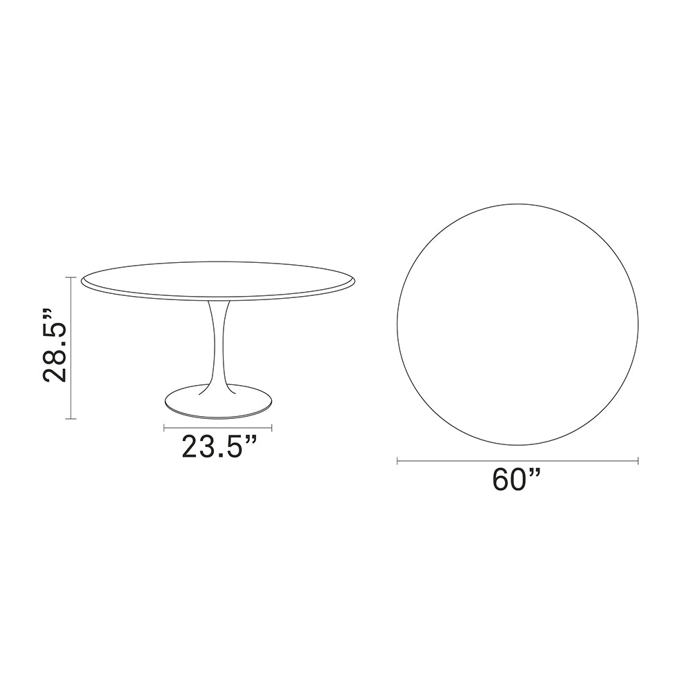 Lippa 28" Round Wood Top  Dining Room Table Set - Modern Dining Table Set - BUILDMYPLACE