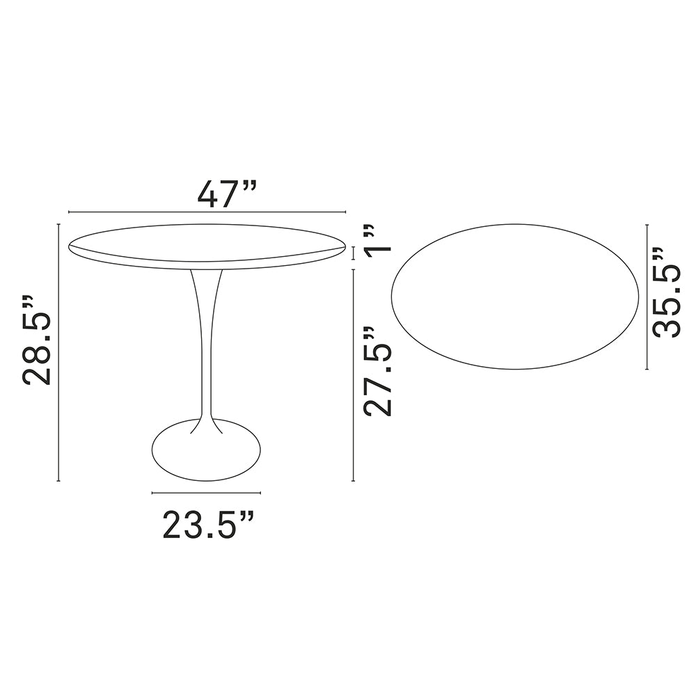 Lippa 60"  Oval Wood Top Dining Room Table Set - Modern Dining Table Set - BUILDMYPLACE