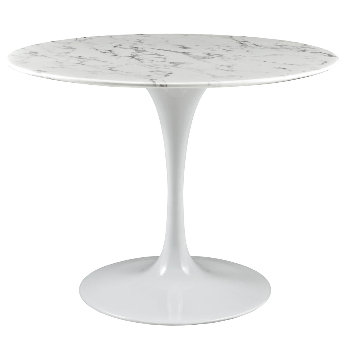 Lippa 40" Round Artifical Marble Dining Room Table Set - Modern Dining Table Set - BUILDMYPLACE