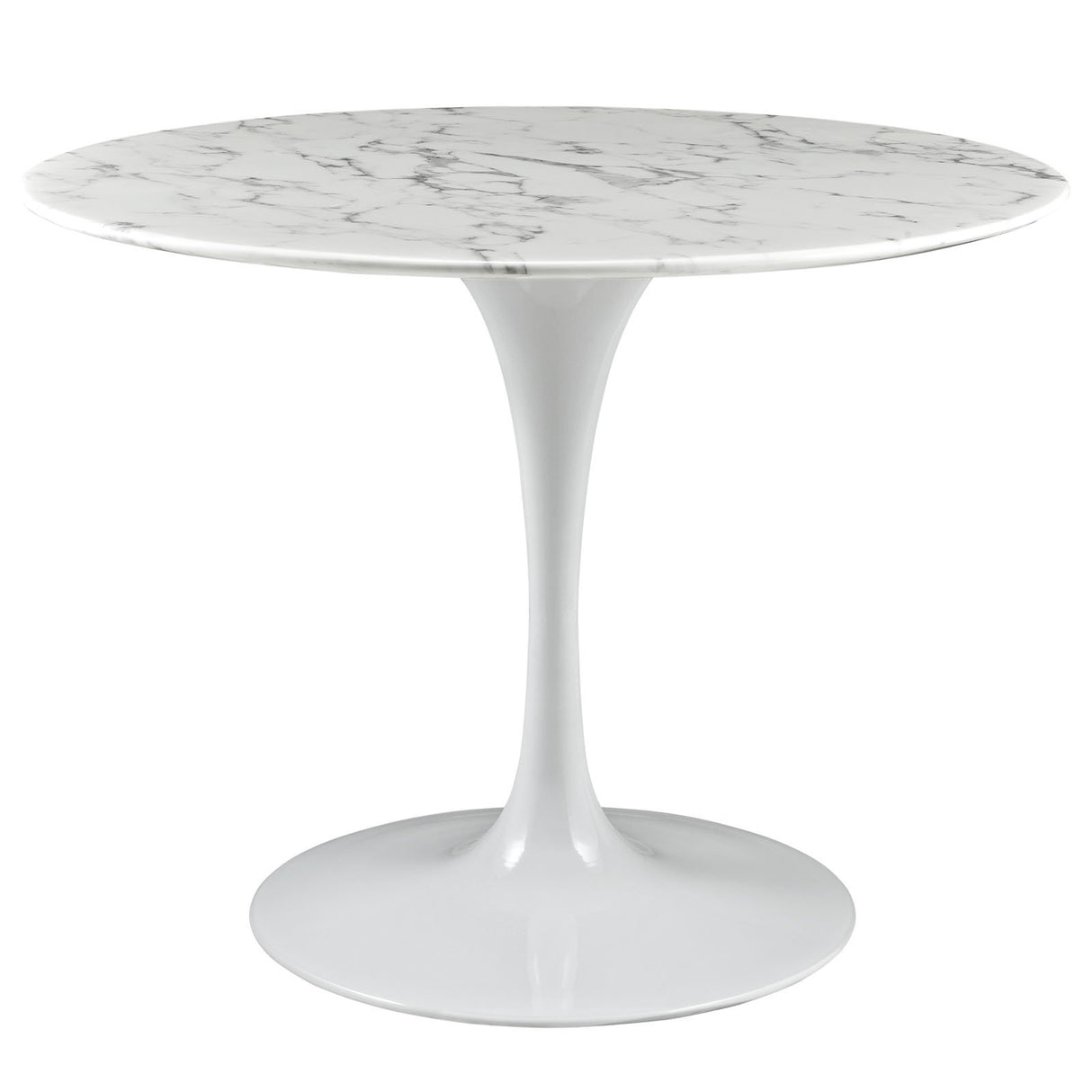 Lippa 40" Round Artifical Marble Dining Room Table Set - Modern Dining Table Set - BUILDMYPLACE