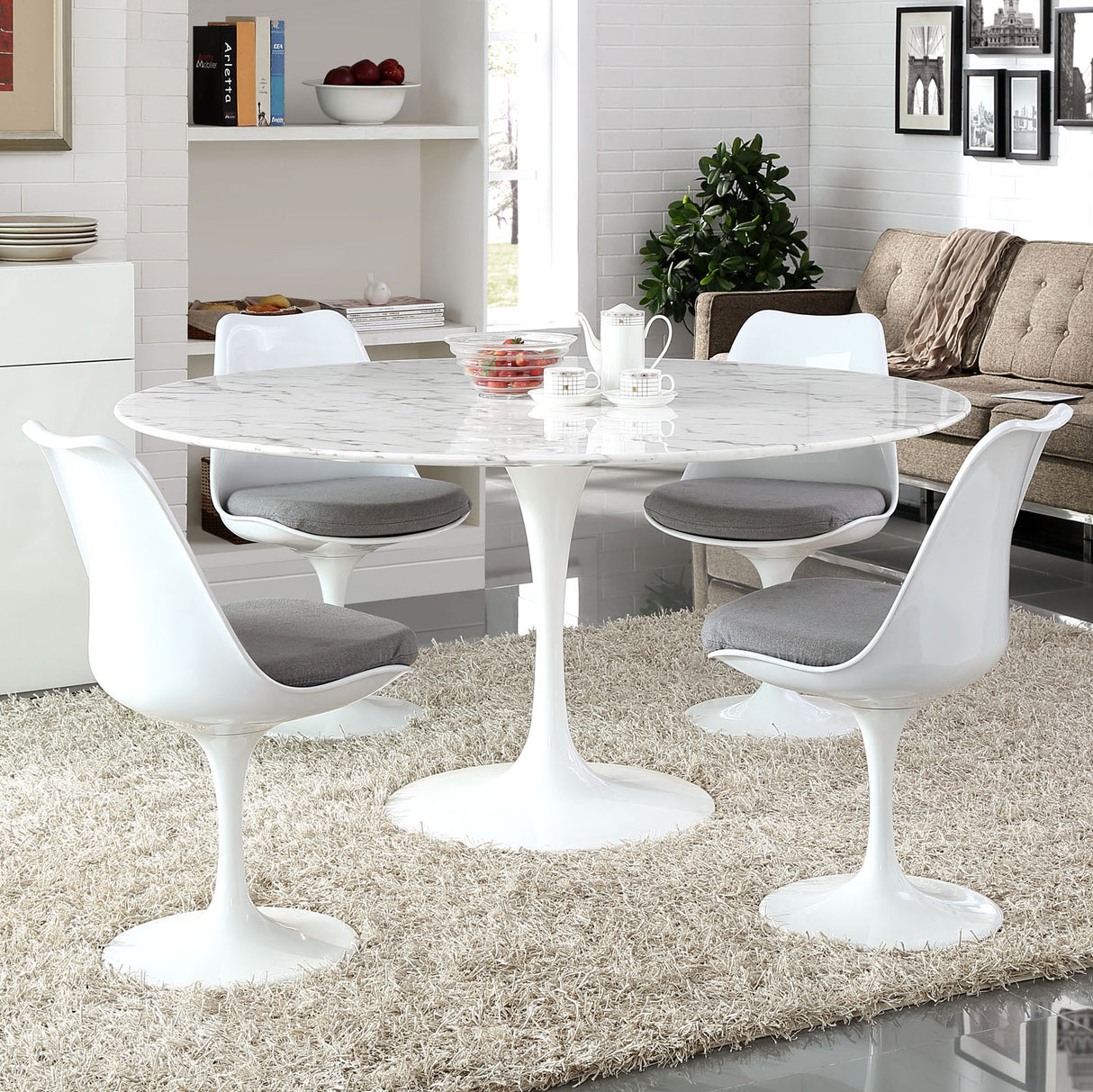 Lippa Artificial Marble Dining Table