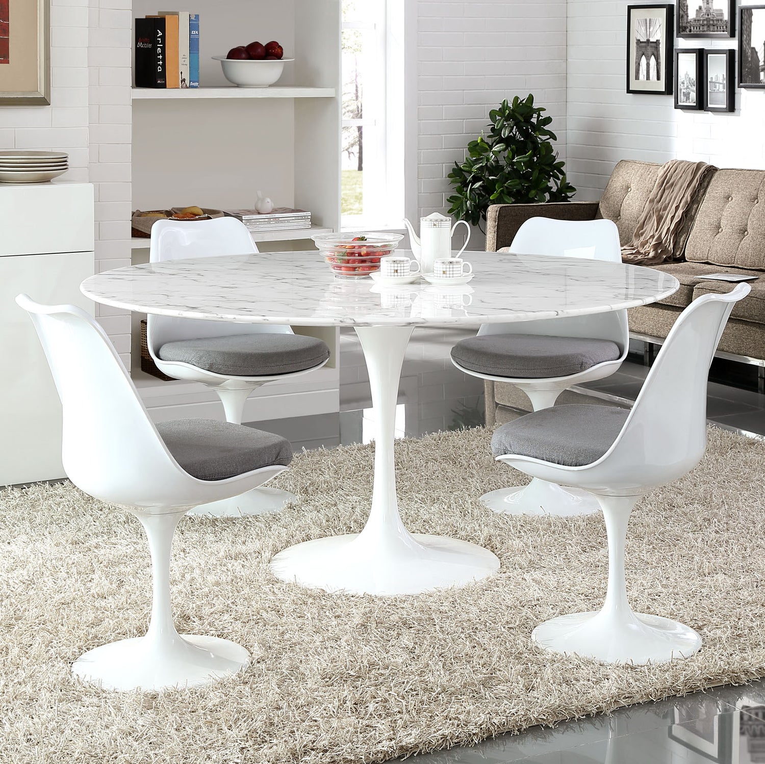 Lippa Artificial Marble Dining Table