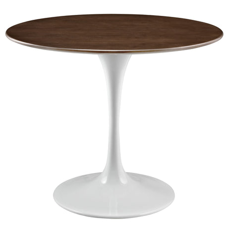 Lippa 36" Round Dining Room Table Set - Modern Dining Table Set - Walnut - BUILDMYPLACE