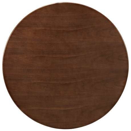 Lippa 36" Round Dining Room Table Set - Modern Dining Table Set - Walnut - BUILDMYPLACE