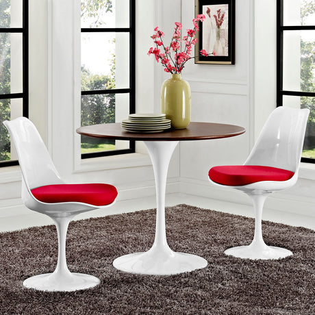 Lippa 36" Round Dining Room Table Set - Modern Dining Table Set - Walnut - BUILDMYPLACE