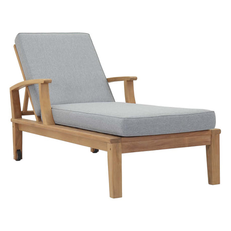 Marina Outdoor Patio Teak Single Chaise - BUILDMYPLACE