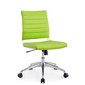Jive Ribbed Armless Mid Back Swivel Conference Computer Chair In Mulitcolor