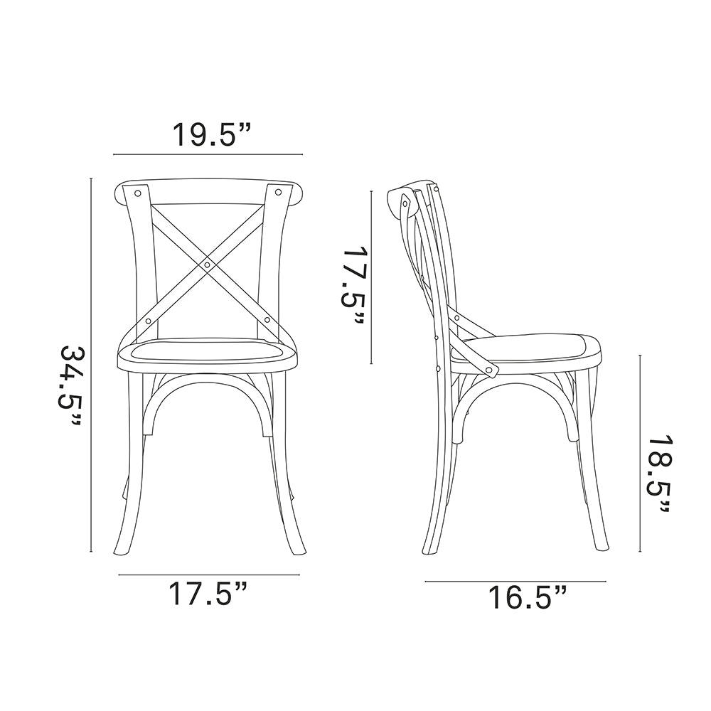 Modern Gear Dining Armless Side Chair - Leisure Tea - Breakfast Chair - BUILDMYPLACE