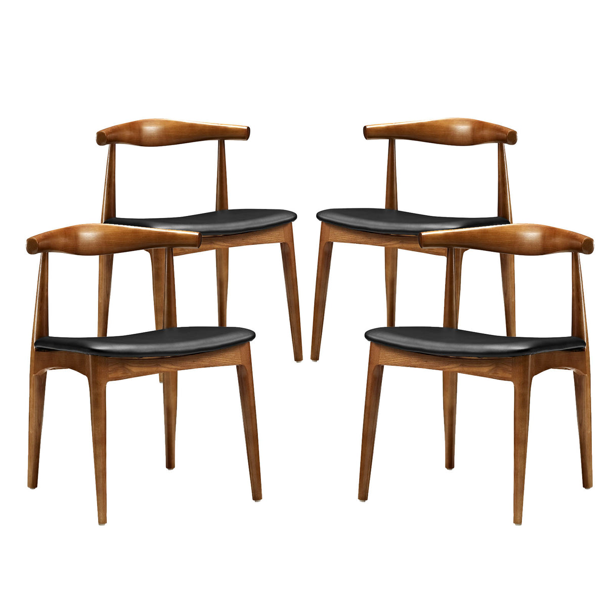 Tracy Dining Chairs Wood Set of 4 - BUILDMYPLACE
