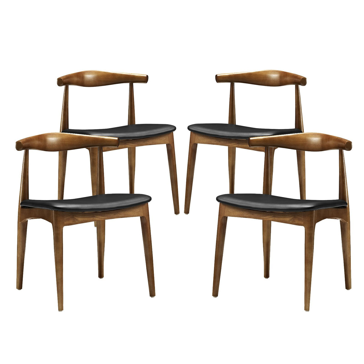 Tracy Dining Chairs Wood Set of 4 - BUILDMYPLACE