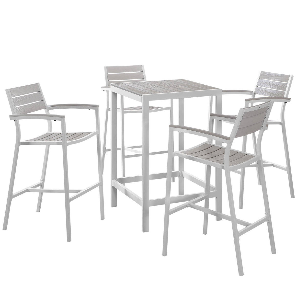 Maine 5 Piece Outdoor Patio Bar Set - BUILDMYPLACE