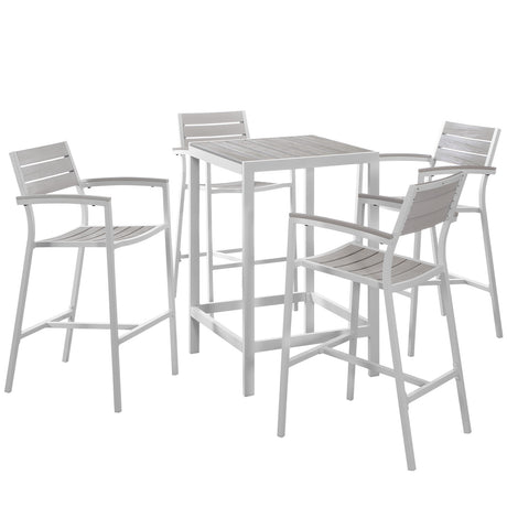 Maine 5 Piece Outdoor Patio Bar Set - BUILDMYPLACE