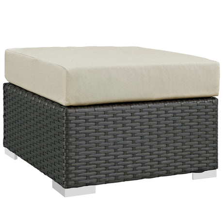 Sojourn Outdoor Patio Sunbrella Ottoman - BUILDMYPLACE