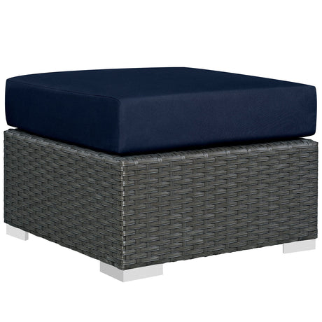 Sojourn Outdoor Patio Sunbrella Ottoman - BUILDMYPLACE