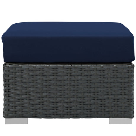 Sojourn Outdoor Patio Sunbrella Ottoman - BUILDMYPLACE