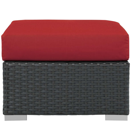 Sojourn Outdoor Patio Sunbrella Ottoman - BUILDMYPLACE