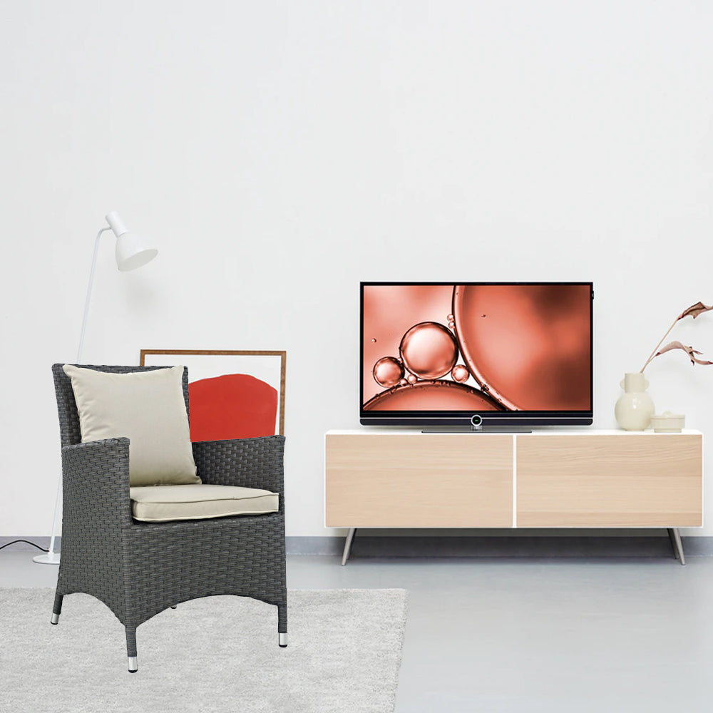 Sojourn Dining Outdoor Patio Sunbrella Armchair - BUILDMYPLACE