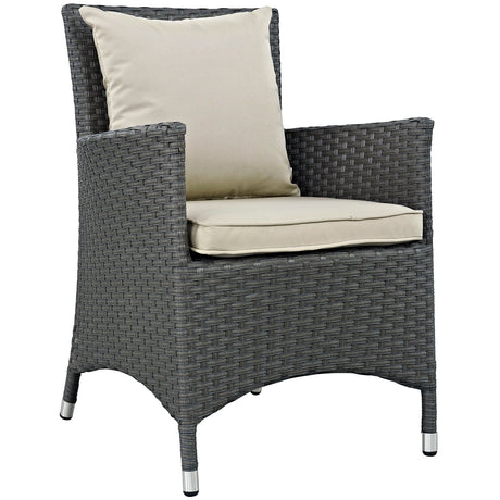 Sojourn Dining Outdoor Patio Sunbrella Armchair - BUILDMYPLACE
