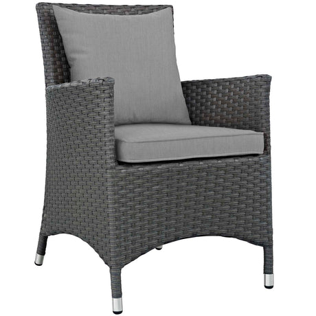 Sojourn Dining Outdoor Patio Sunbrella Armchair - BUILDMYPLACE