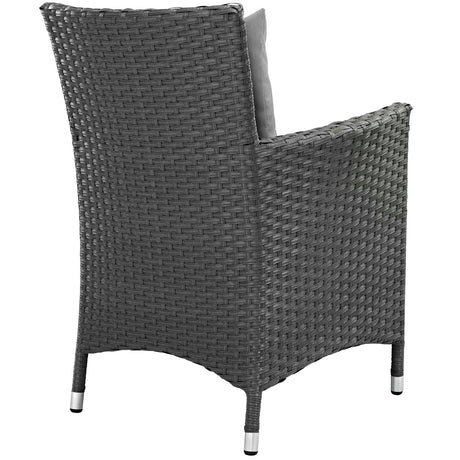 Sojourn Dining Outdoor Patio Sunbrella Armchair - BUILDMYPLACE