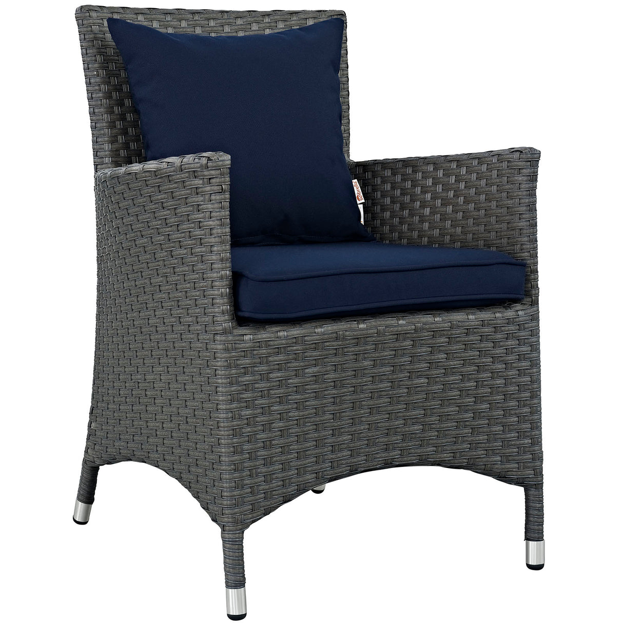 Sojourn Dining Outdoor Patio Sunbrella Armchair - BUILDMYPLACE