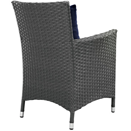 Sojourn Dining Outdoor Patio Sunbrella Armchair - BUILDMYPLACE