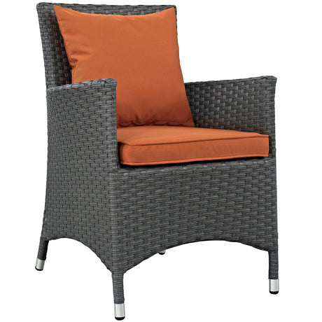 Sojourn Dining Outdoor Patio Sunbrella Armchair - BUILDMYPLACE