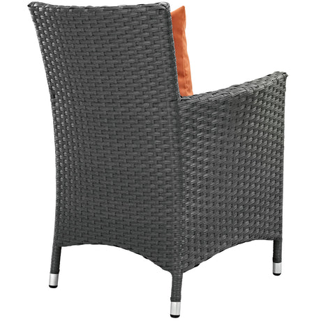 Sojourn Dining Outdoor Patio Sunbrella Armchair - BUILDMYPLACE