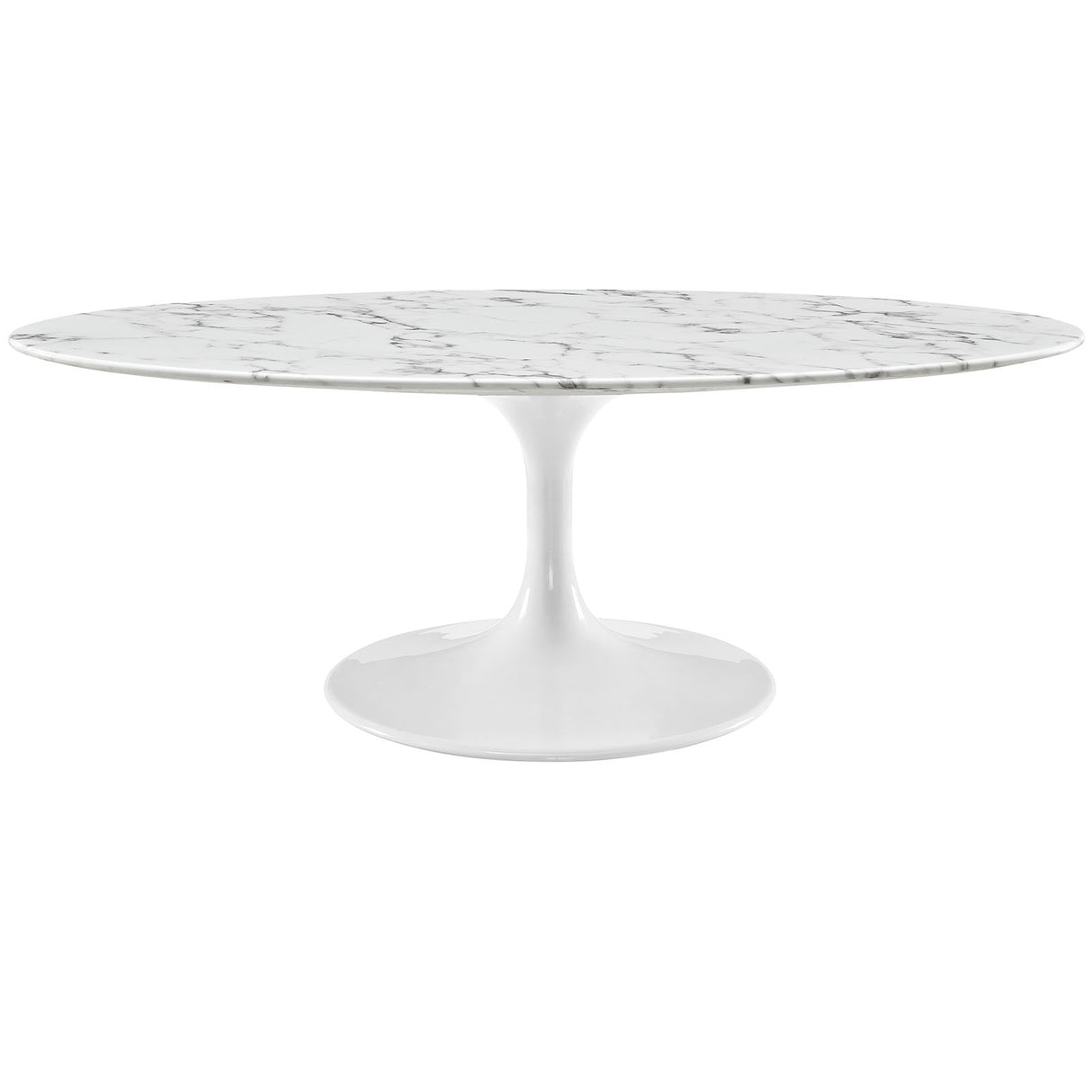 Lippa 48" Oval - Shaped Artificial Marble Top Coffee Table - Dining Table - BUILDMYPLACE