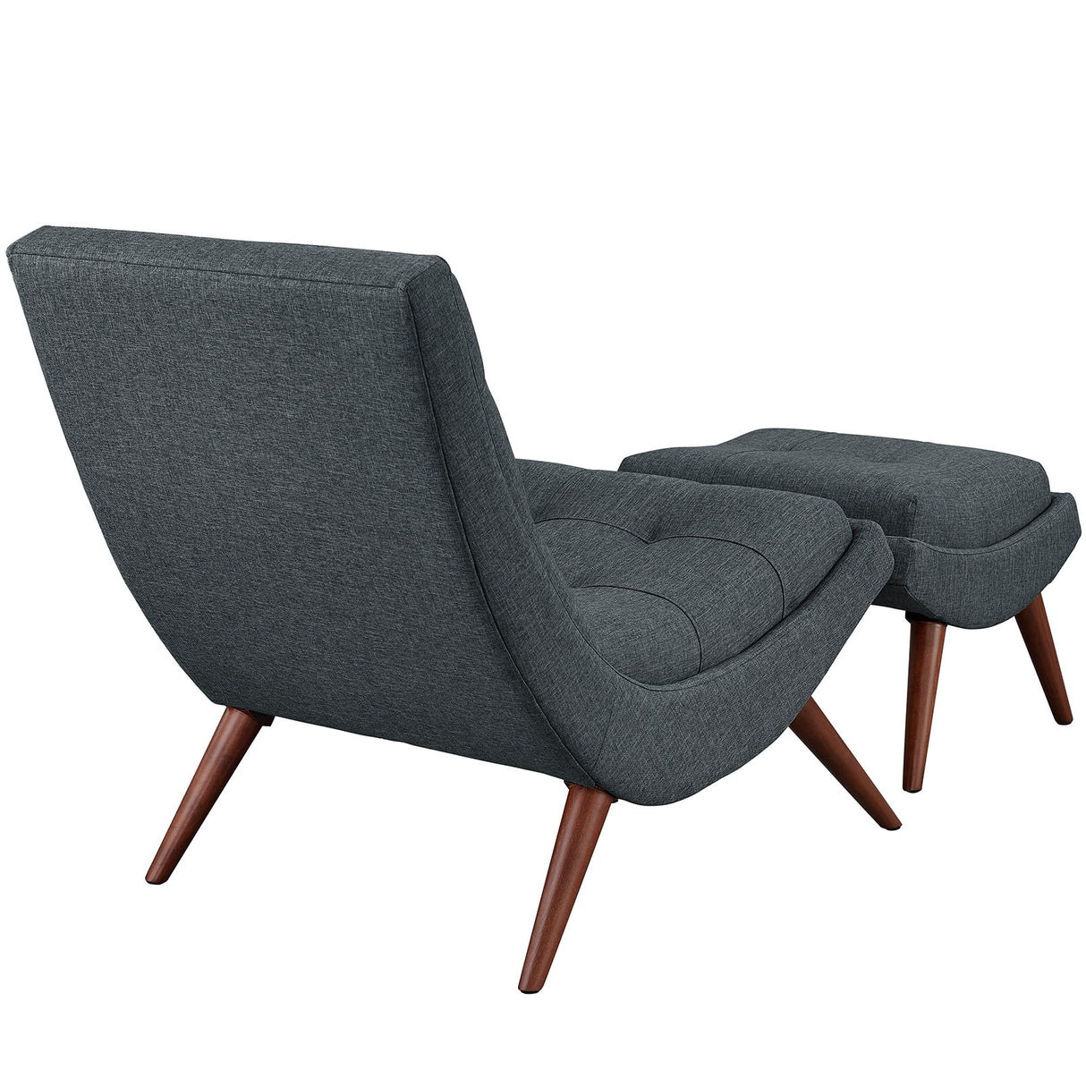Modern Upholstered Ramp Fabric Lounge Chair Set - Chaise Lounge Chair - BUILDMYPLACE