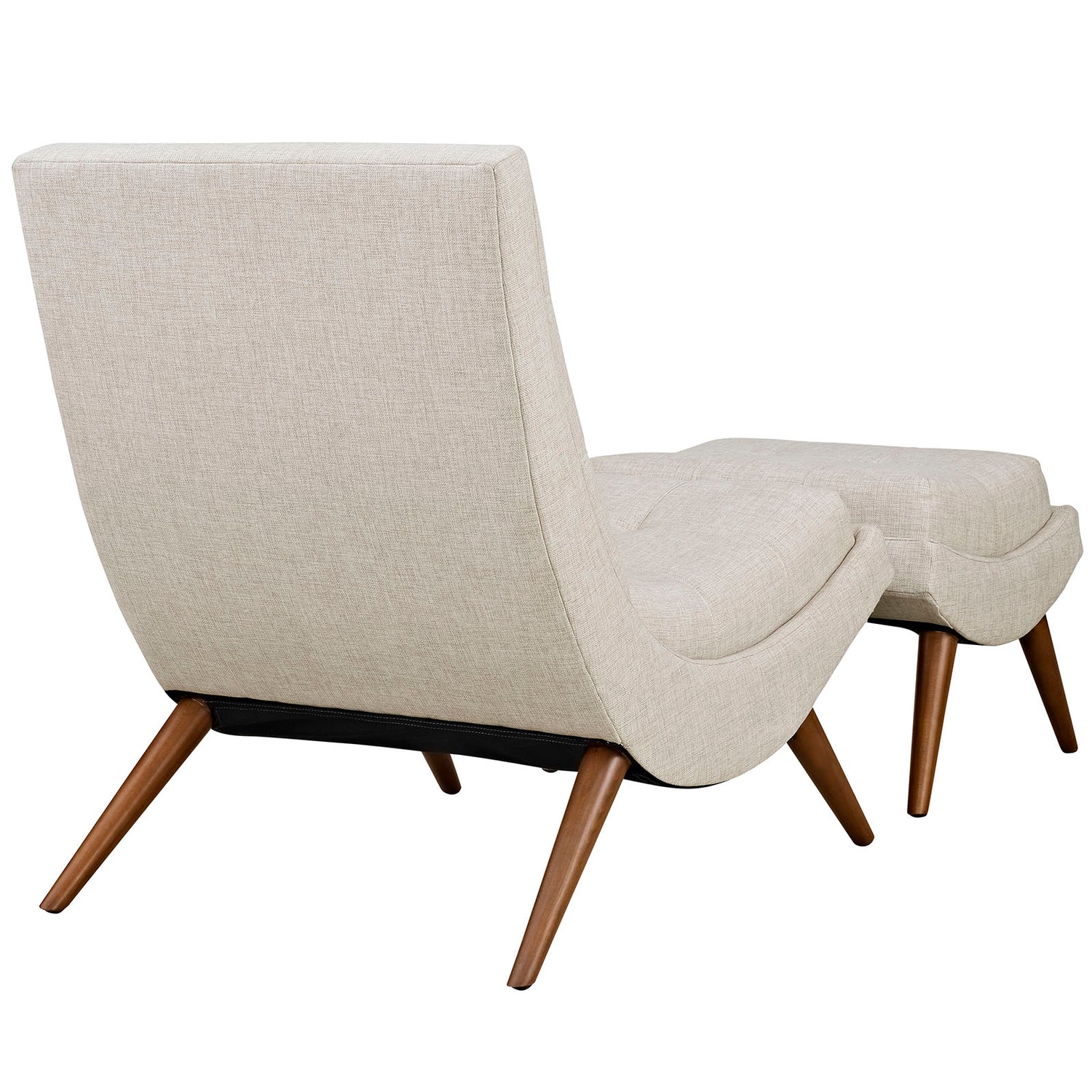 Modern Upholstered Ramp Fabric Lounge Chair Set - Chaise Lounge Chair - BUILDMYPLACE
