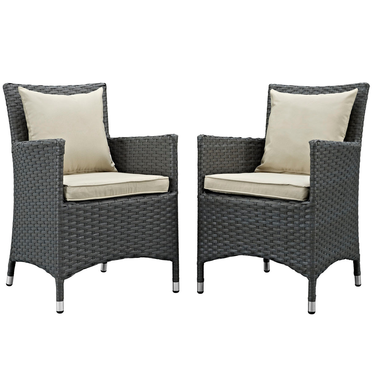 Sojourn 2 Piece Outdoor Patio Sunbrella Dining Set - BUILDMYPLACE