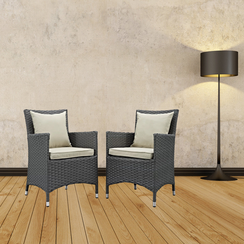 Sojourn 2 Piece Outdoor Patio Sunbrella Dining Set - BUILDMYPLACE