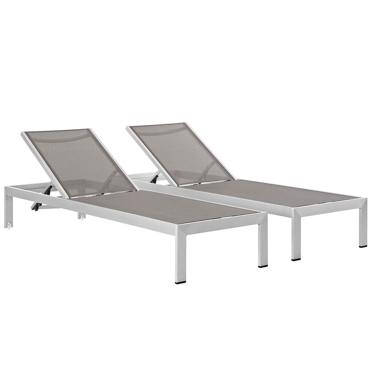 Shore Outdoor Patio Aluminum Mesh Chaise - BUILDMYPLACE