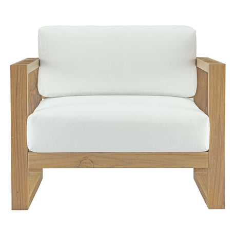 Upland Outdoor Patio Teak Armchair - BUILDMYPLACE