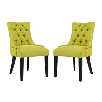 Modern Elegant Regent Side Chair Set Of 2 - Kitchen And Fabric Dining Side Chair Set